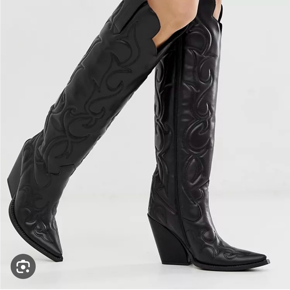 Jeffrey Campbell Amigos Patent Crinkle Western boots